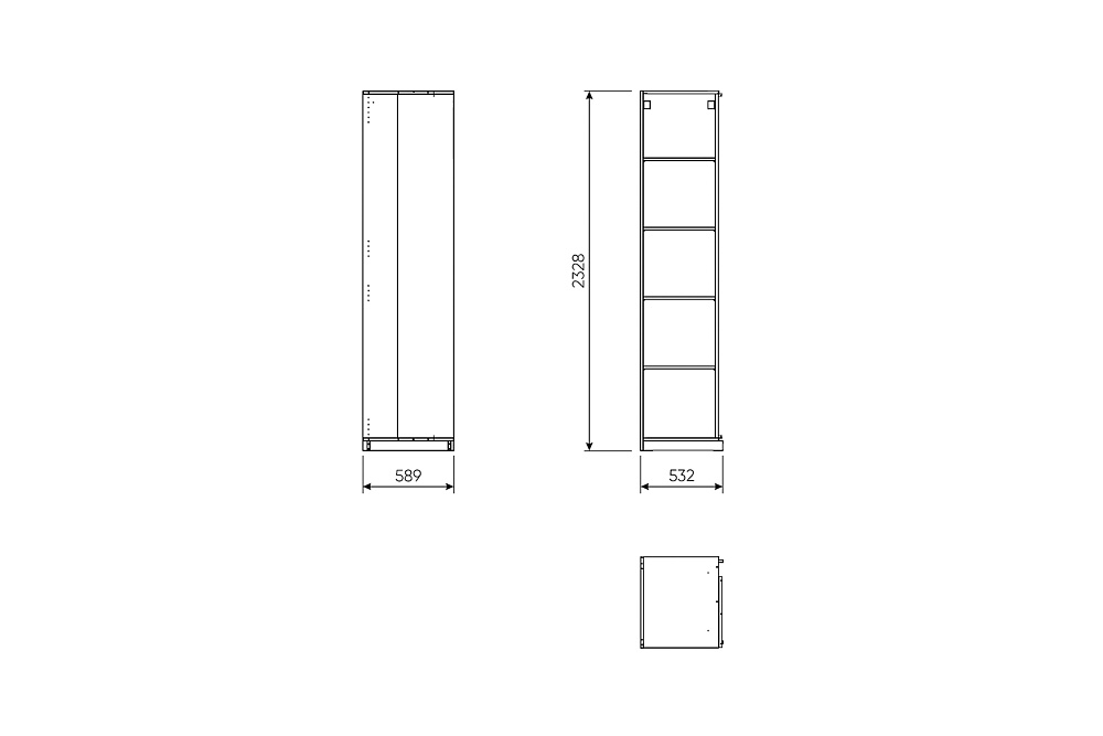 Cтеллаж угловой Макс 53.2х58.9 см серый