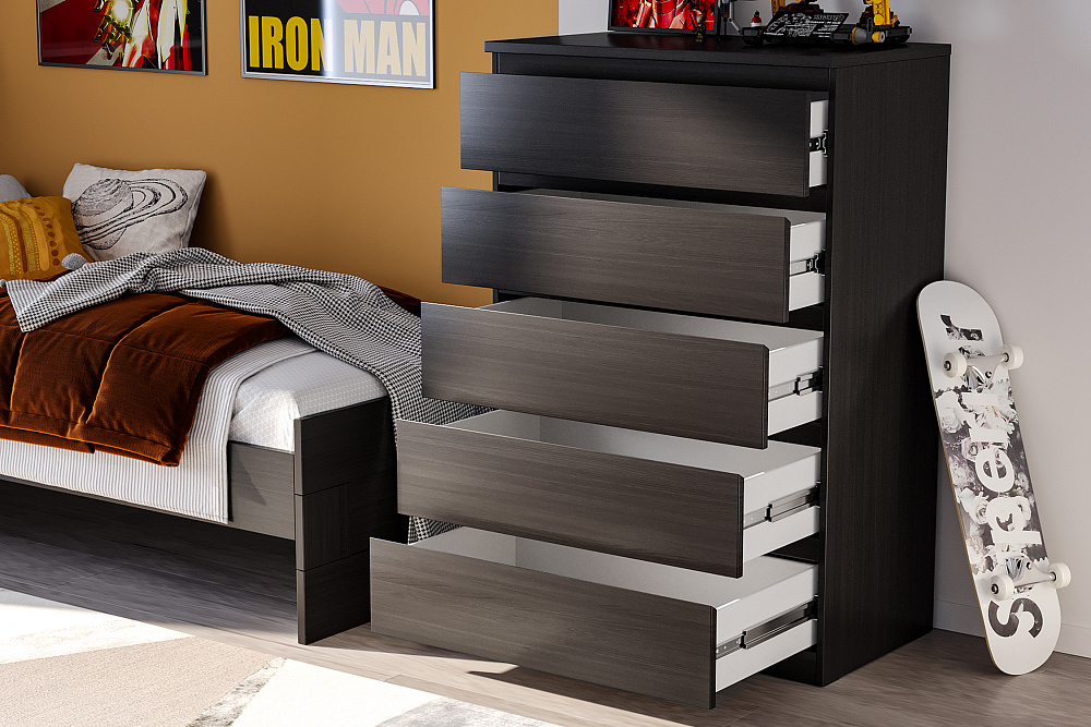 Комод Мальта 5 ящиков дуб венге