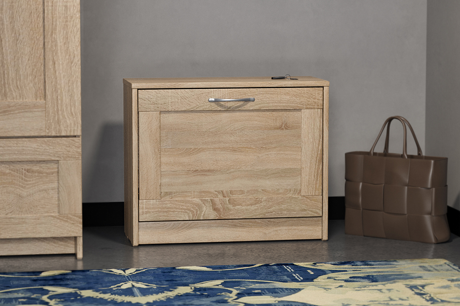 Тумба для обуви Сириус 1 ячейка сонома