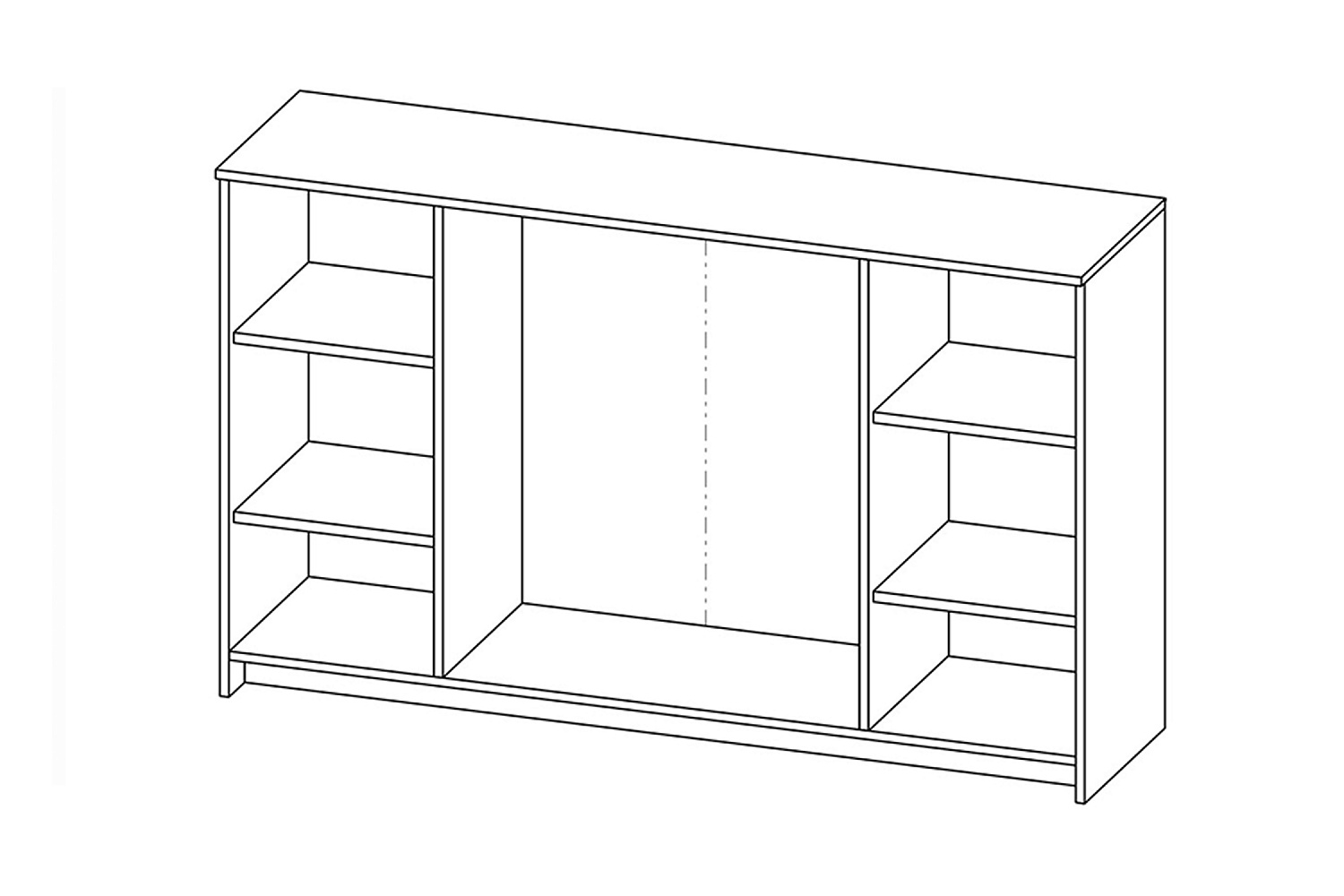 Комод с дверцами Сириус со стеклом и 3 ящиками дуб венге