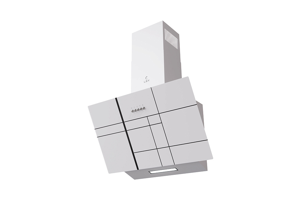 Наклонная вытяжка LEX MOZA 600 R1 WHITE