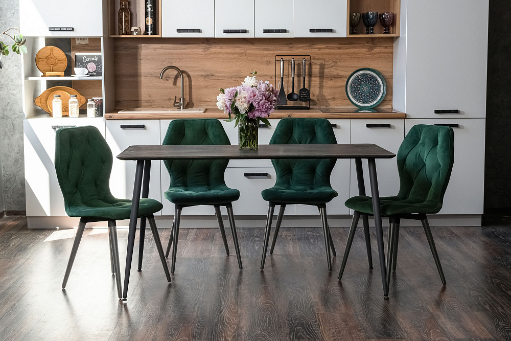 Стол обеденный Венако рустик графит / серый