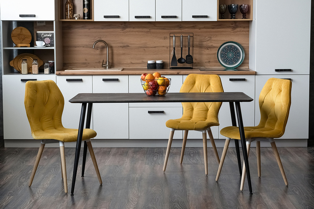 Стол обеденный Венако рустик графит / черный