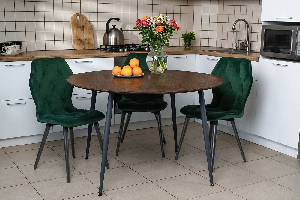 Стол обеденный Леер рустик браун / серый