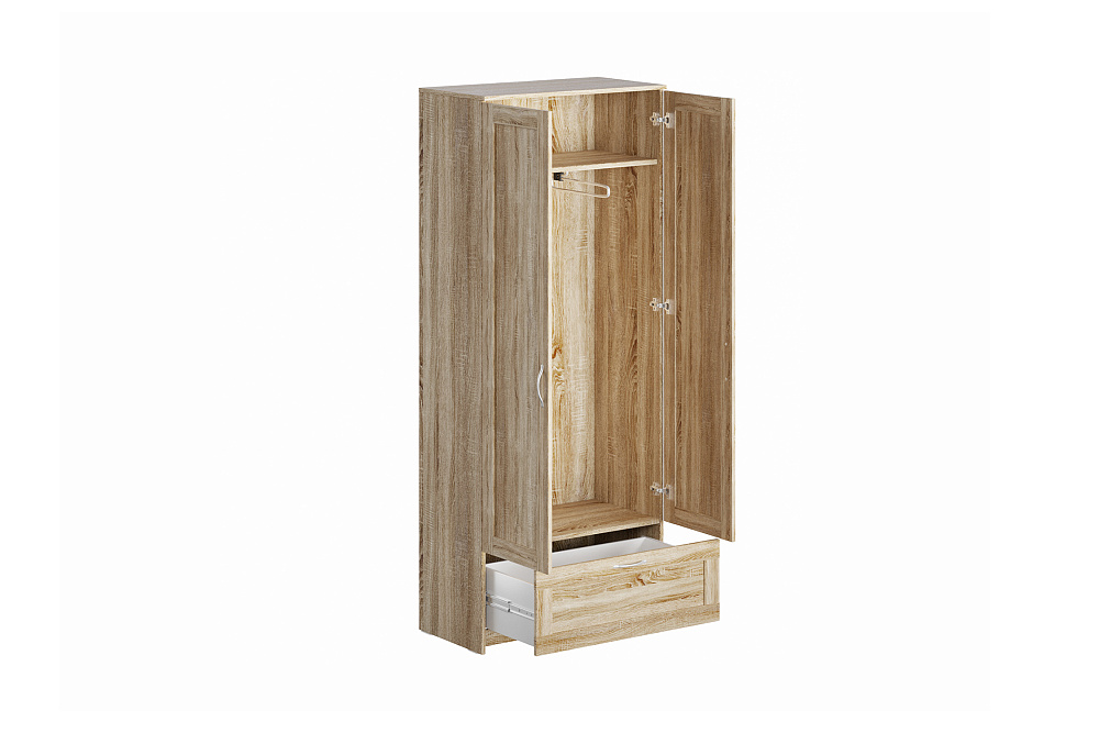 Шкаф двухдверный Сириус с 1 ящиком сонома