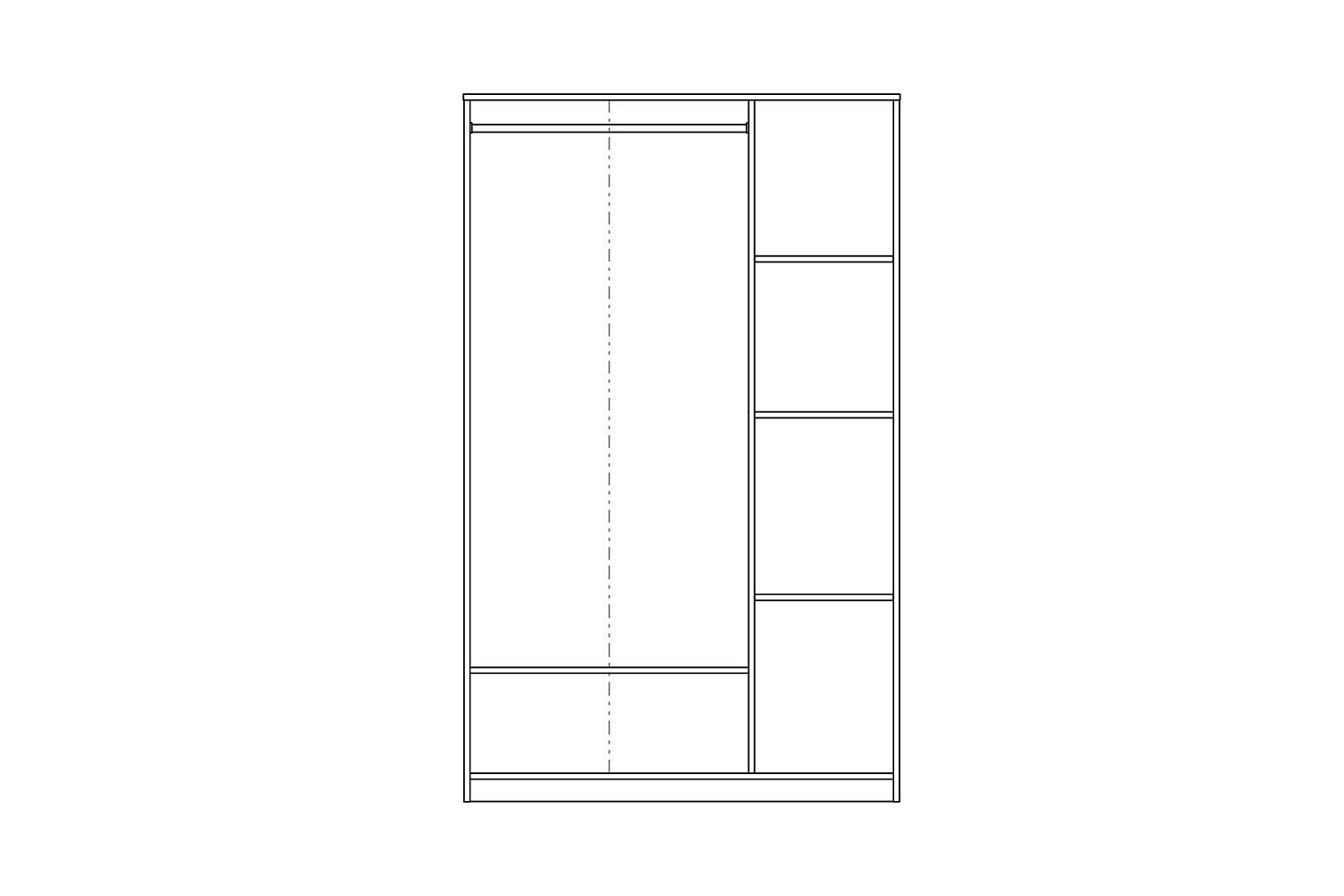 Шкаф трехстворчатый Сириус дуб сонома с одним ящиком