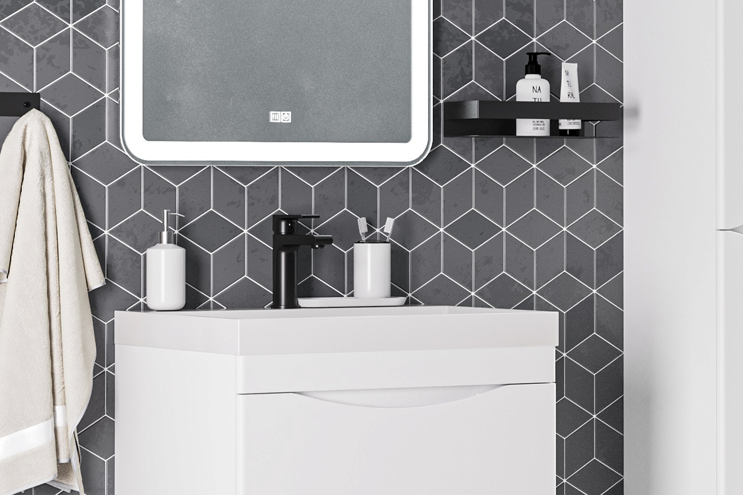 Раковина Слим 80 белая