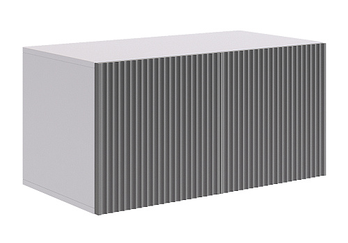 Антресоль двухдверная Зефир 118.01 белое дерево / серый