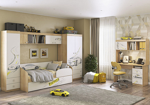 Детская Форсаж дуб сонома / белый