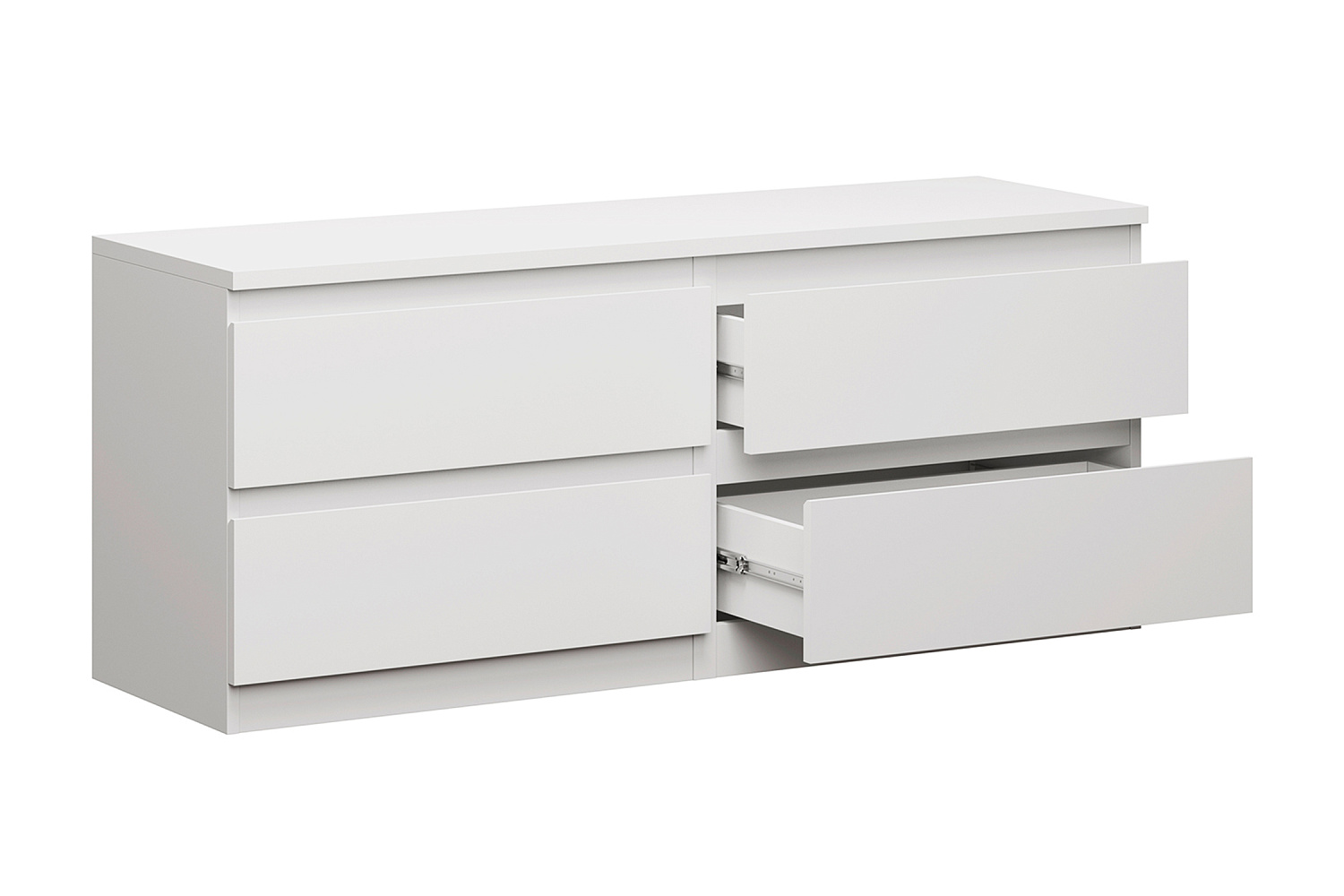 Тумба Кастор 4 ящика белая 