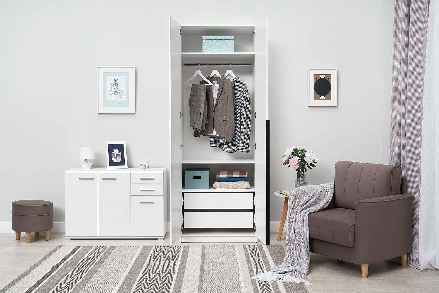 Коллекция Тивина белый текстурный