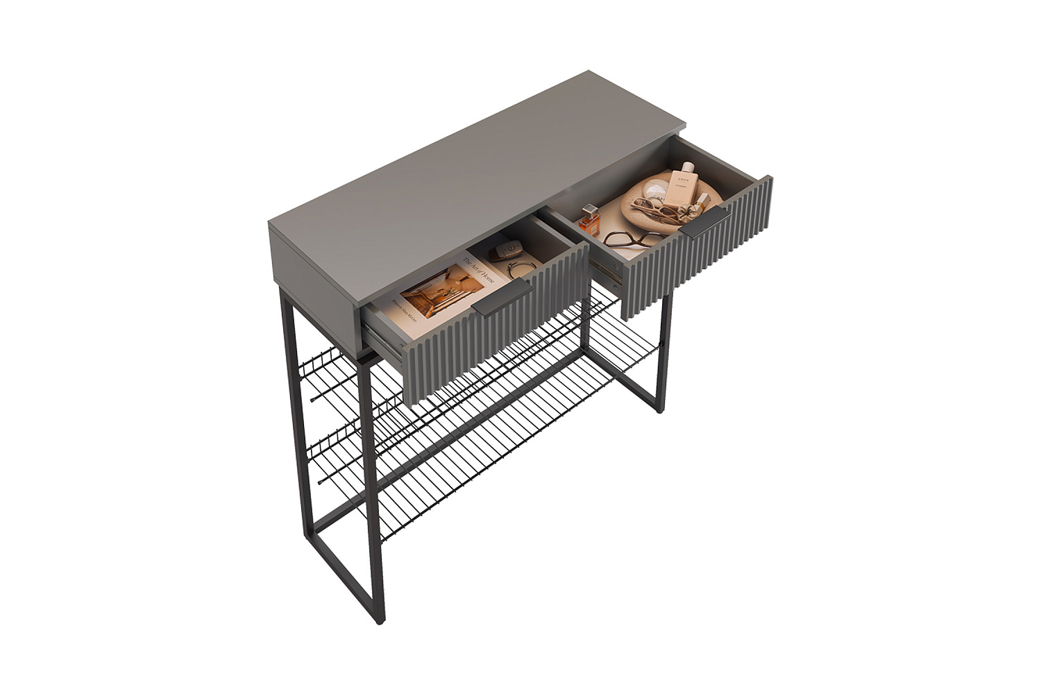 Обувница Классная 1 черный муар / графит матовый