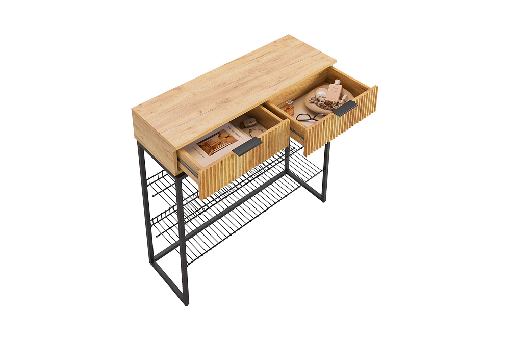 Обувница Классная 1 черный муар / акация светлая