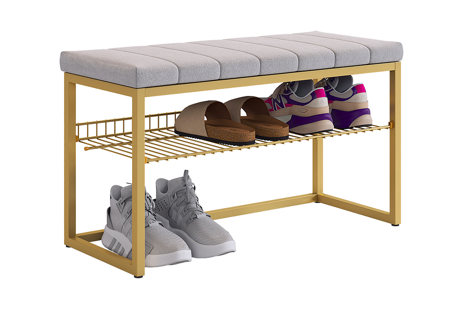 Обувница Классная 2 золото / велюр оникс