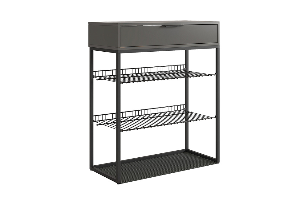 Обувница Краш черный муар / графит