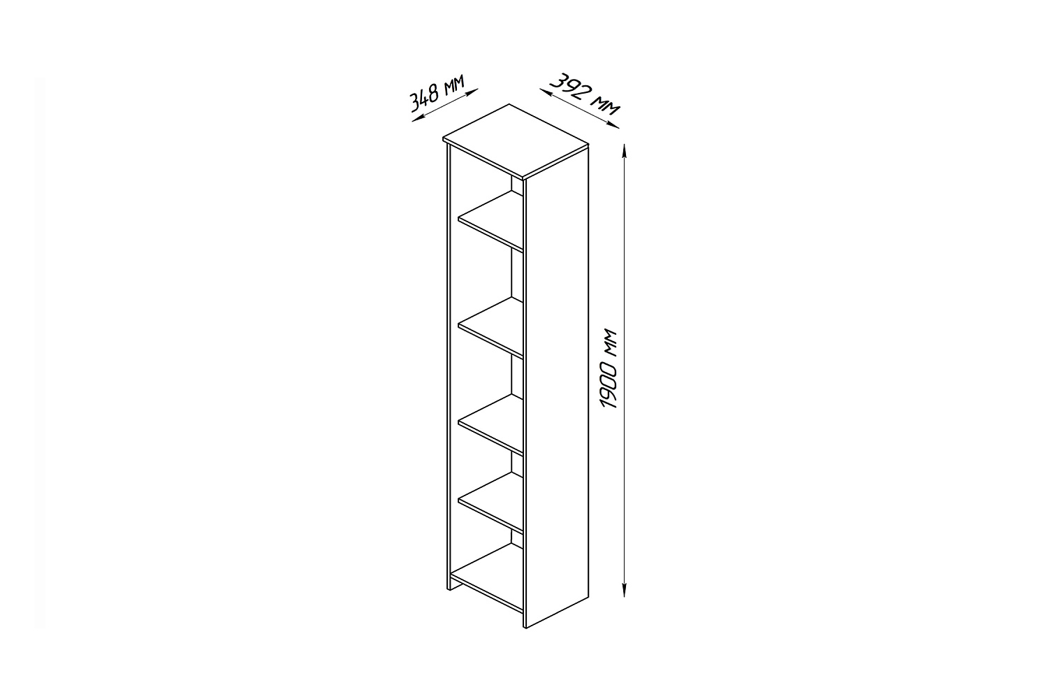 Стеллаж Сириус дуб сонома
