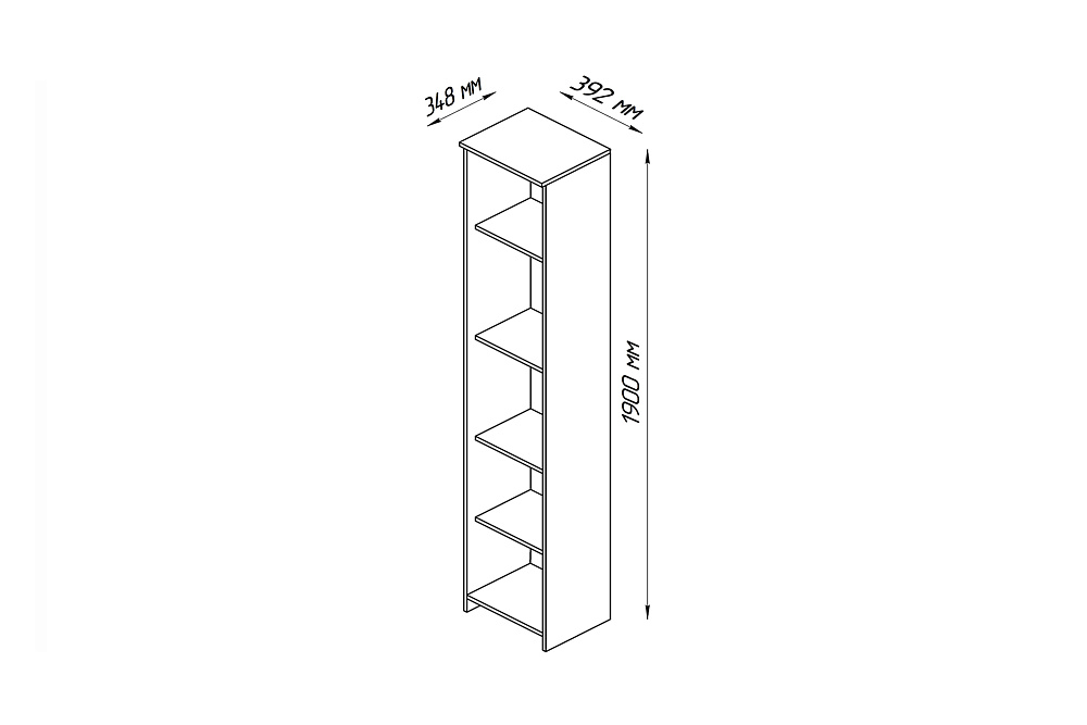 Стеллаж Сириус дуб сонома
