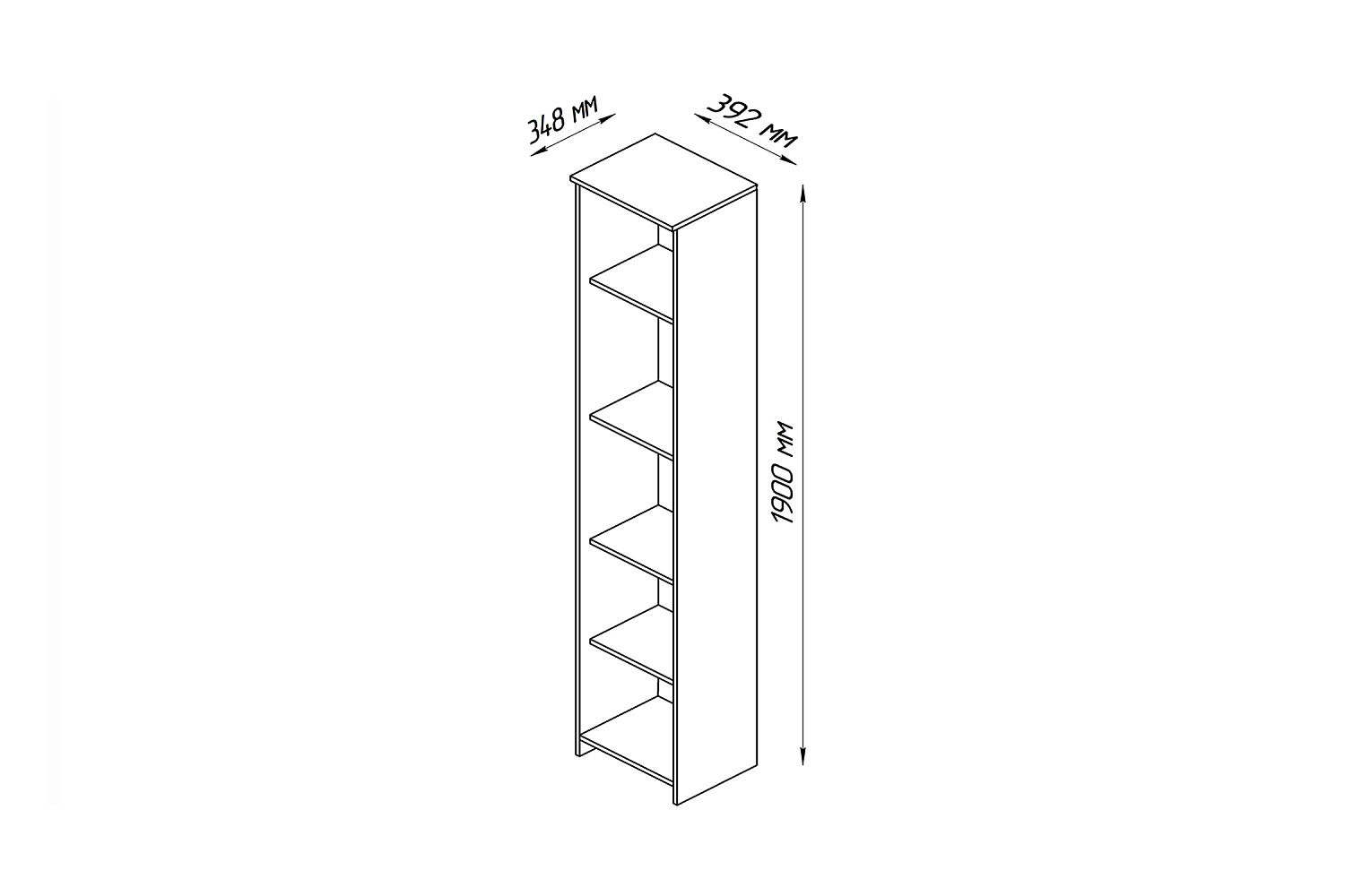 Стеллаж Сириус белый