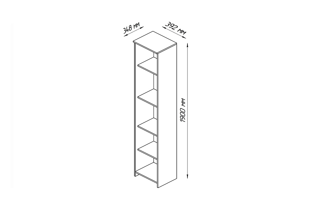 Стеллаж Сириус белый