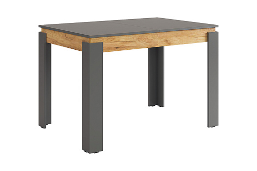 Стол обеденный раздвижной Гермес 2 графит / дуб крафт золотой