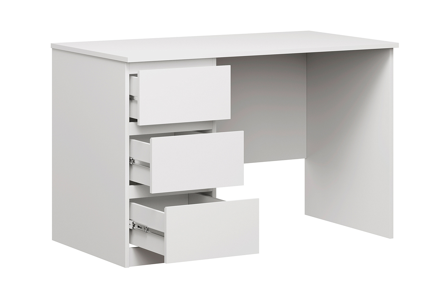 Письменный стол Кастор белый 3 ящика 