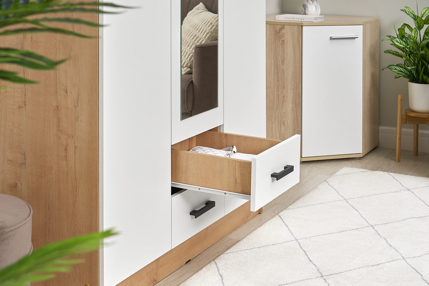 Шкаф Трио дуб вотан / белый