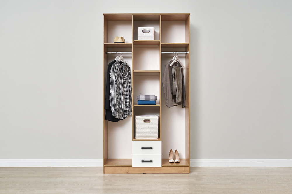 Шкаф Трио дуб вотан / белый