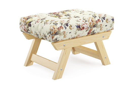 Пуф Амбер желтый с цветами