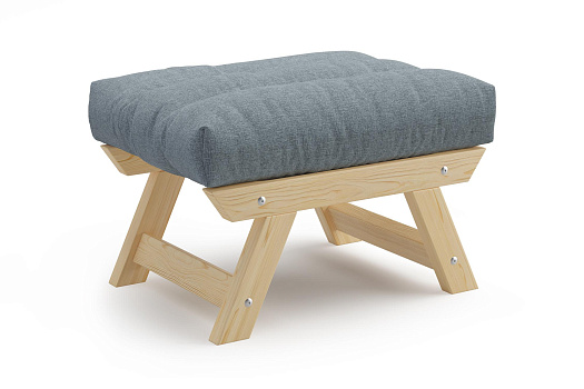 Пуф Амбер рогожка темно-серая