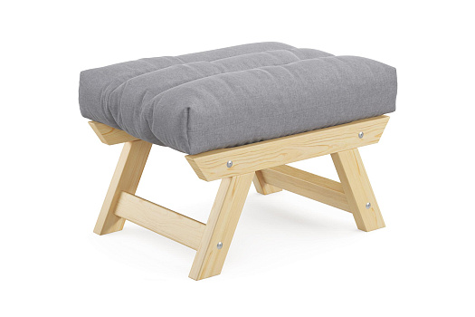 Пуф Амбер рогожка светло-серая