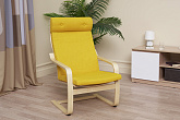 Кресло Тириль желтое / натуральное