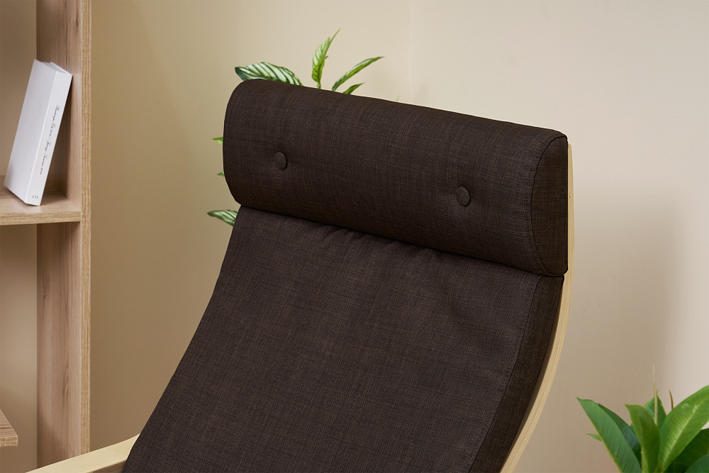 Кресло Тириль коричневое / натуральное