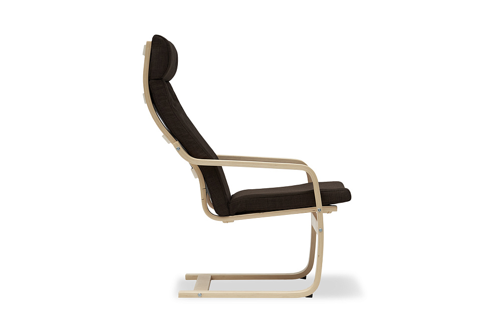 Кресло Тириль коричневое / натуральное