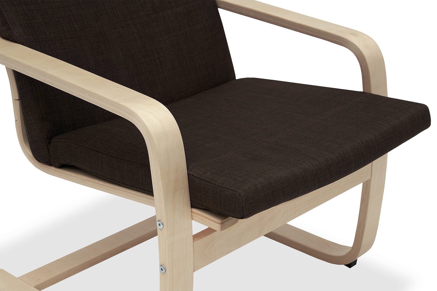 Кресло Тириль коричневое / натуральное