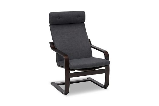 Кресло Тириль темно-серое / венге