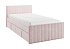 Кровать с ящиками Твикс велюр нежно-розовый