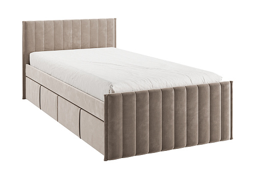 Кровать с ящиками Твикс велюр латте