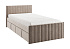Кровать с ящиками Твикс велюр латте