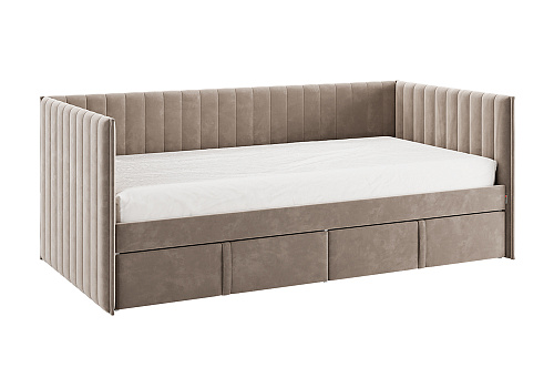 Софа с ящиками Твикс велюр латте