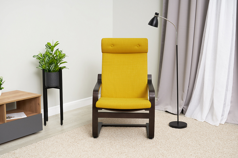 Кресло Тириль желтое / венге