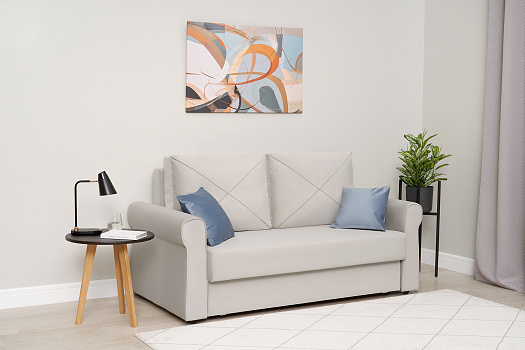 Диван еврокнижка Лира серо-бежевый