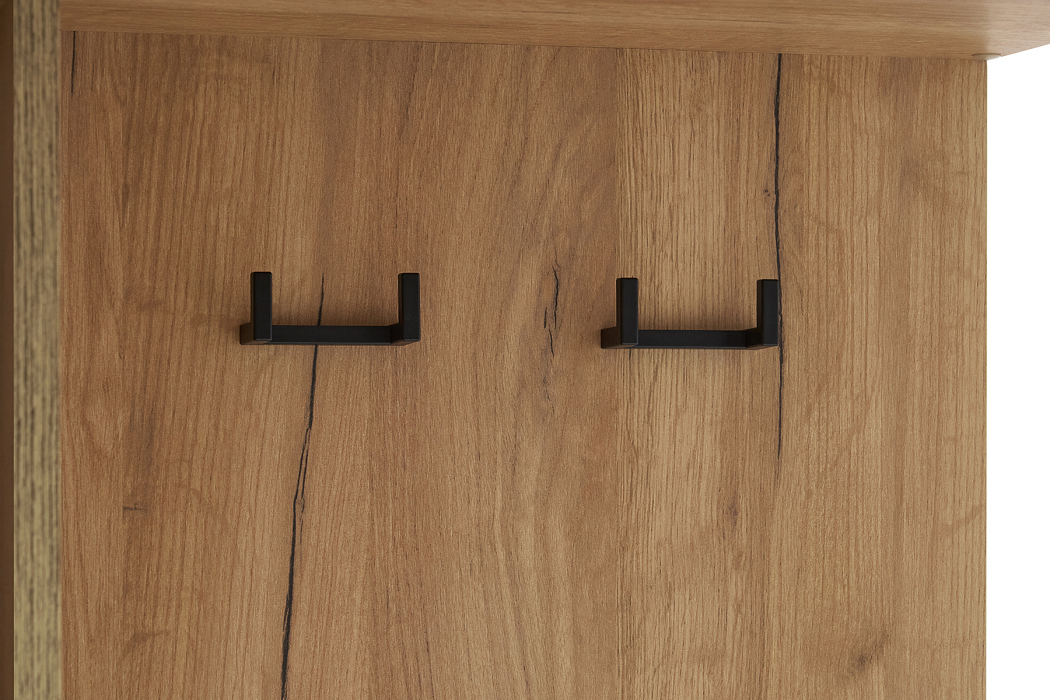 Вешалка с зеркалом Веллум дуб крафт золотой / белый