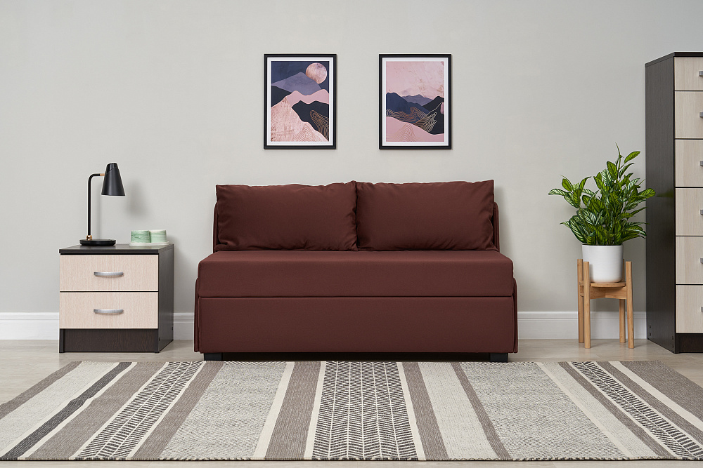 Диван откидной Немо бордовый