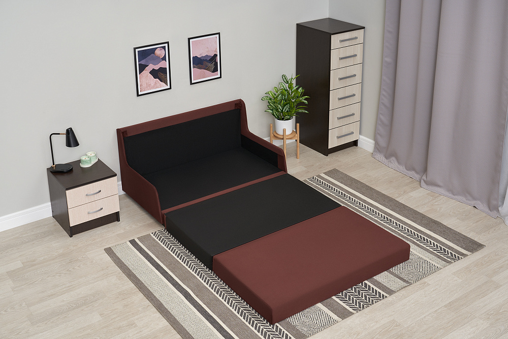 Диван откидной Немо бордовый