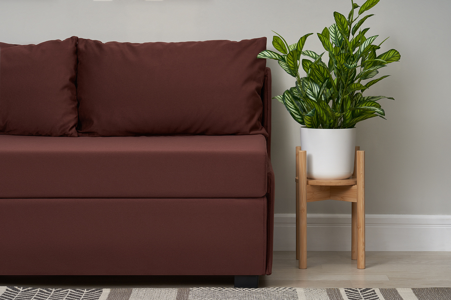 Диван откидной Немо бордовый