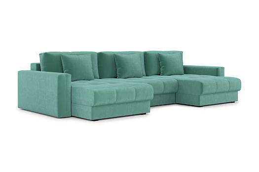 Диван п-образный тик-так Монарх М1О2 бирюзовый