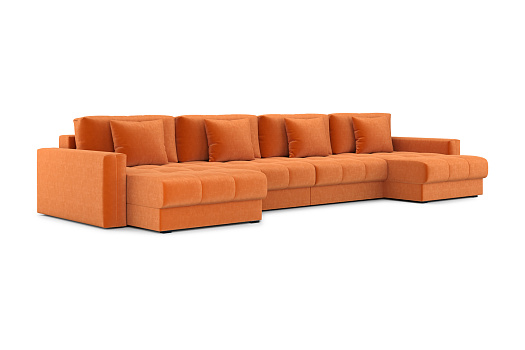 Диван п-образный тик-так Монарх М2О2 оранжевый