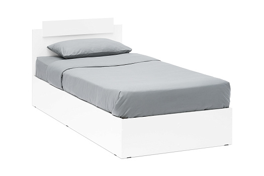 Кровать односпальная Эко белый гладкий