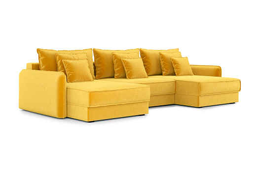 Диван п-образный тик-так Антей М1О2 желтый