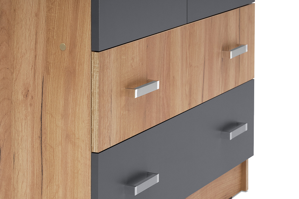 Шкаф Мартина 2-дверный графит / дуб крафт